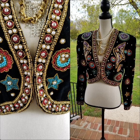 SOLD!!🚫🚫Beaded Cropped Bolero - Picture 3 of 7